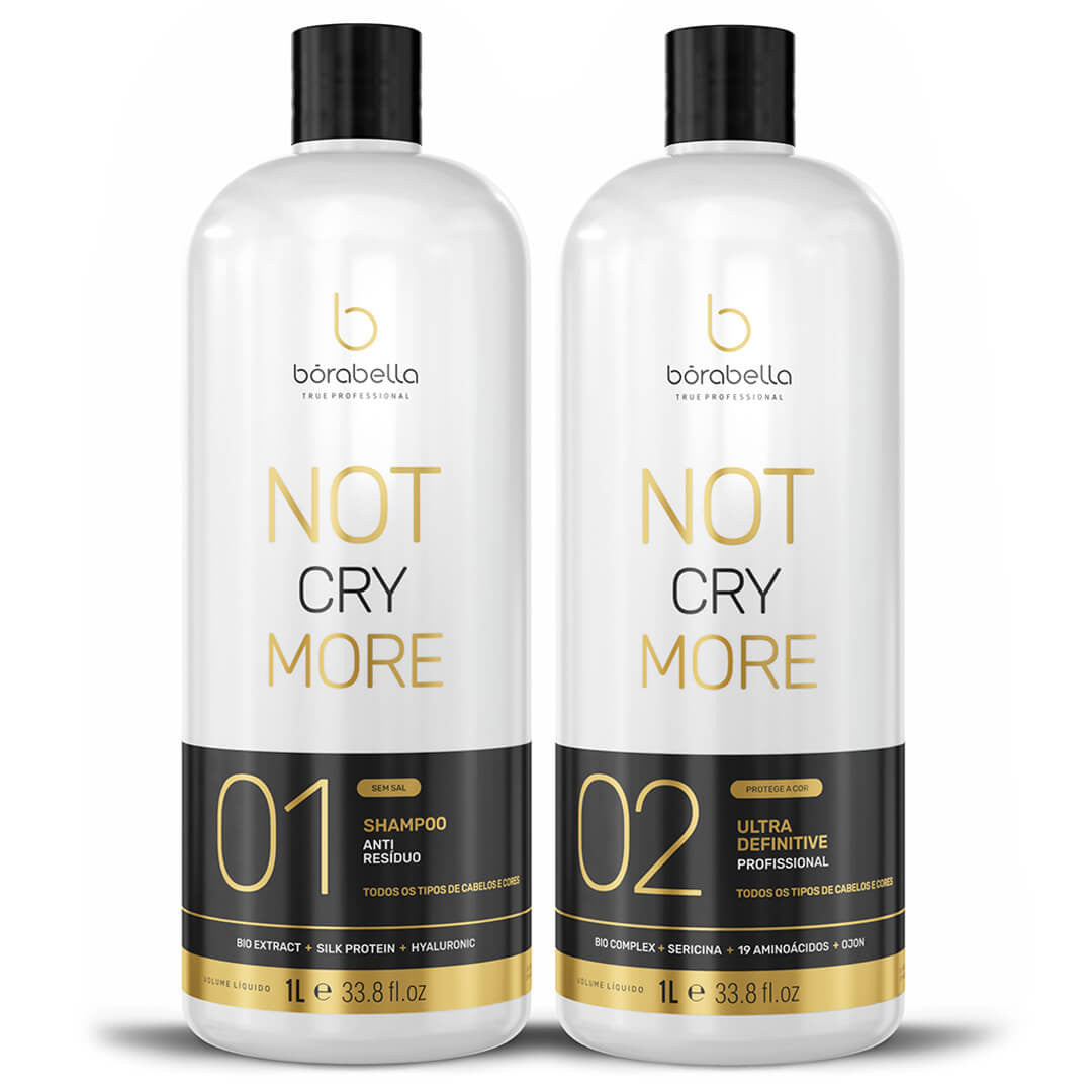 Não Chore Mais (Don't Cry No More) Progressive Hair Treatment 2x1000ml - Borabella - eCosmeticsBrazil