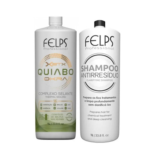 Felps XBTX Okra Okra Progressive Brush Kit 2x1 Liter - Felps - eCosmeticsBrazil