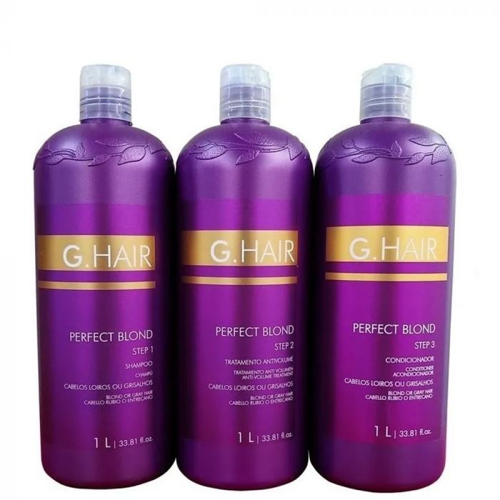 GHair Perfect Blond Progressive Toning 3x1000ml - eCosmeticsBrazil