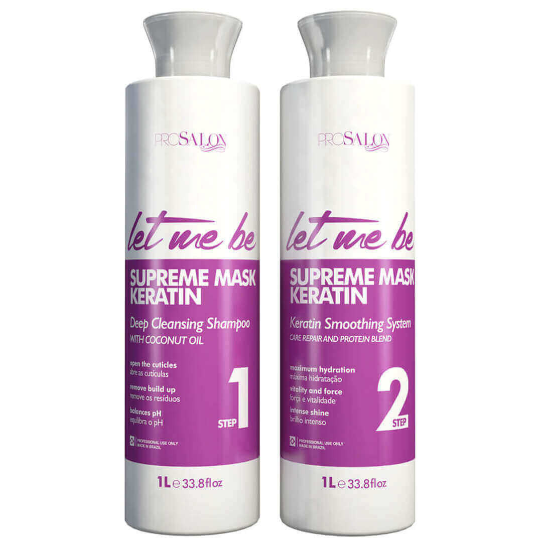 Let Me Be Volume Reducer Supreme Mask Keratin Kit 2x1L - eCosmeticsBrazil
