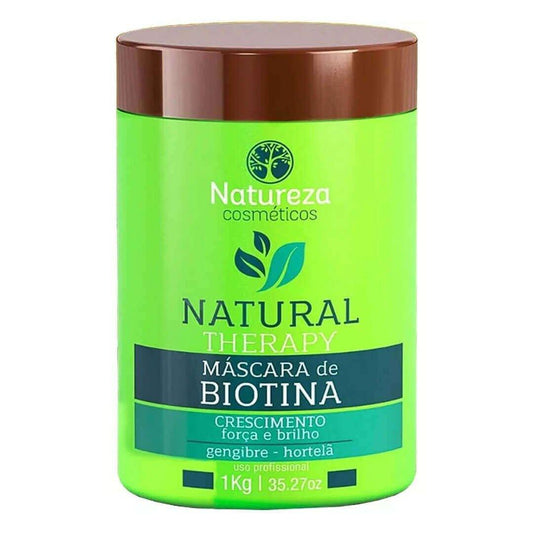 Professional Natural Therapy Organic Biotin Mint Ginger Mask 1Kg - Natureza - eCosmeticsBrazil