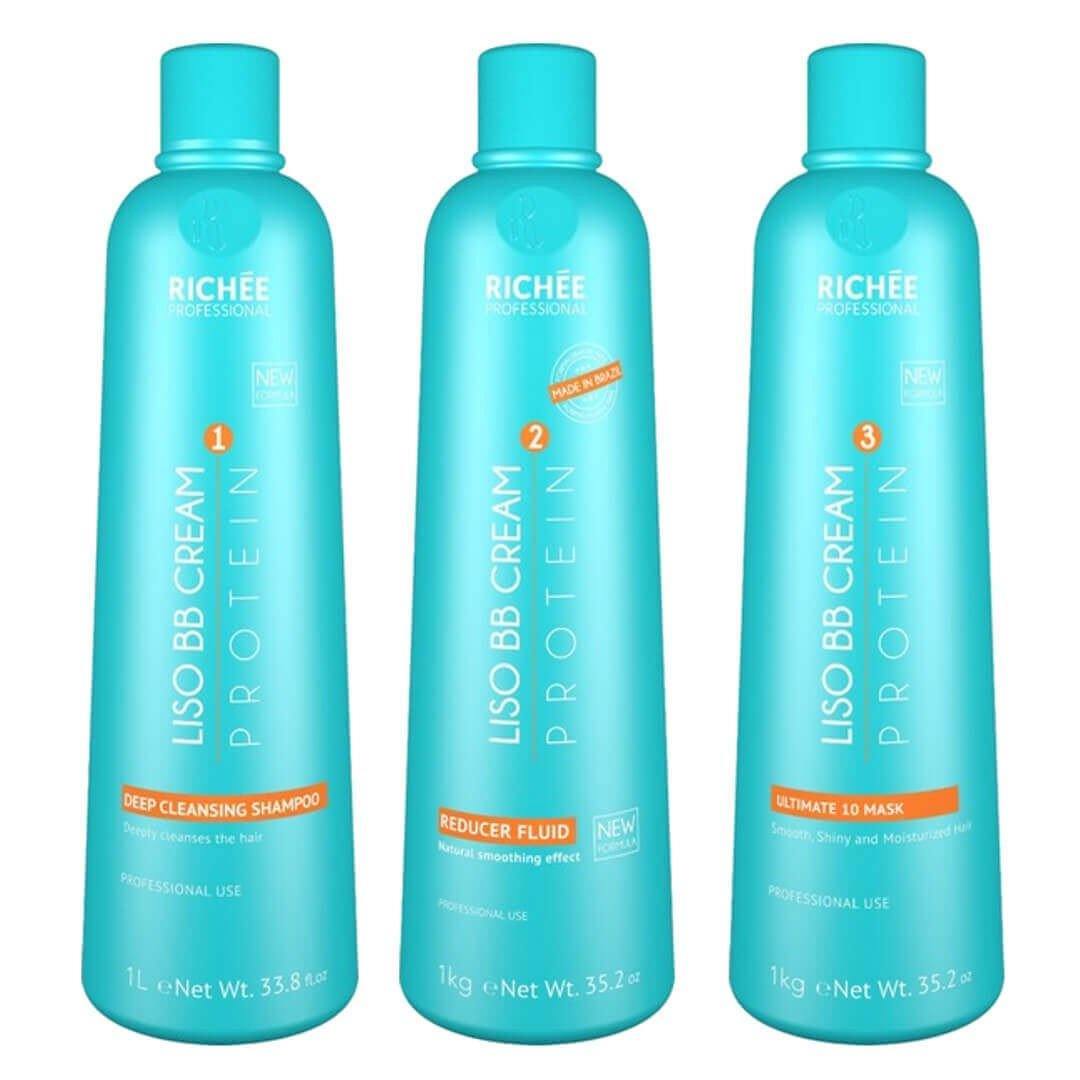 Richée Smooth without Formaldehyde Progressive Brush BB Cream - 3x1L Kit - eCosmeticsBrazil