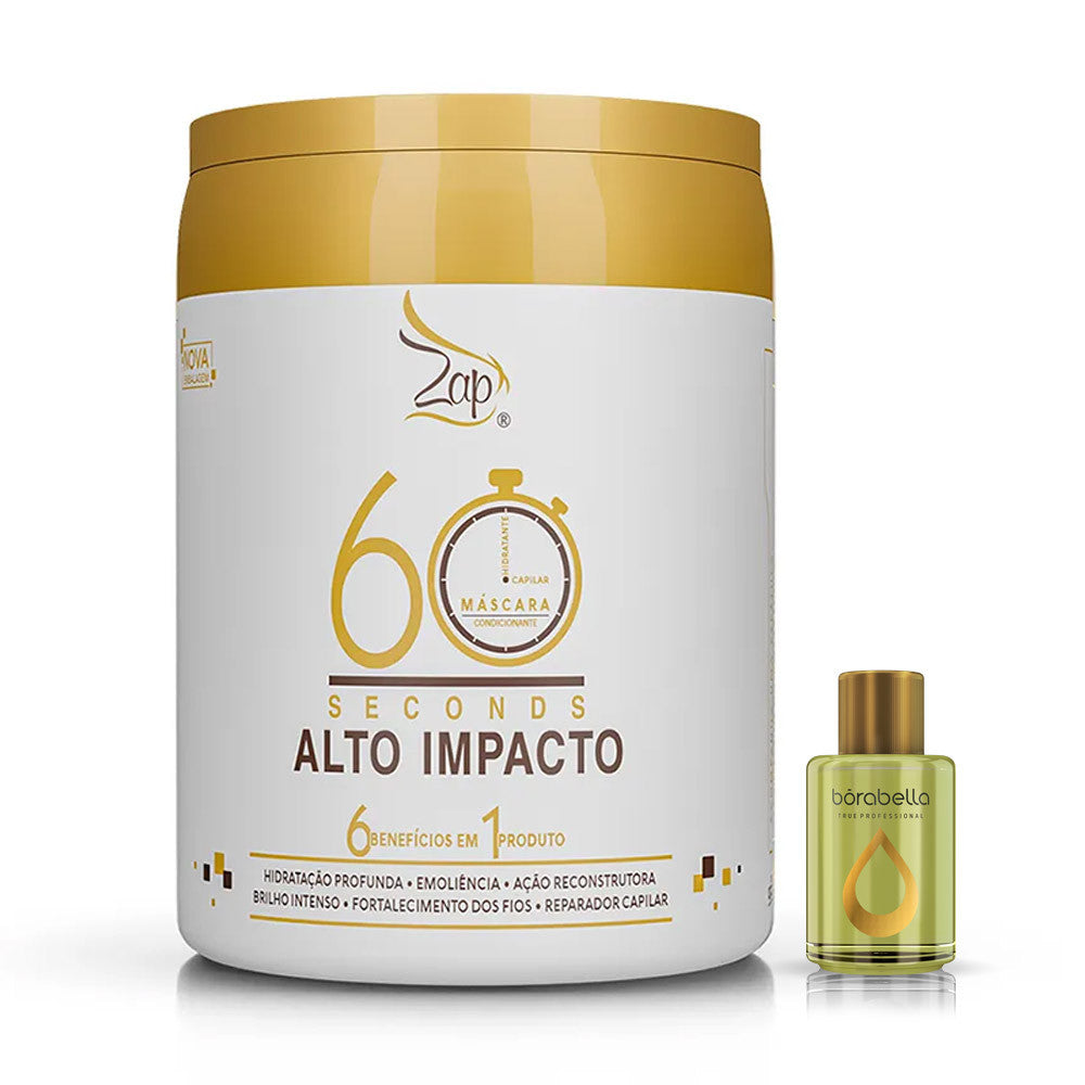 Zap Máscara Alto Impacto Hidratação 60 Segundos- 950g - eCosmeticsBrazil