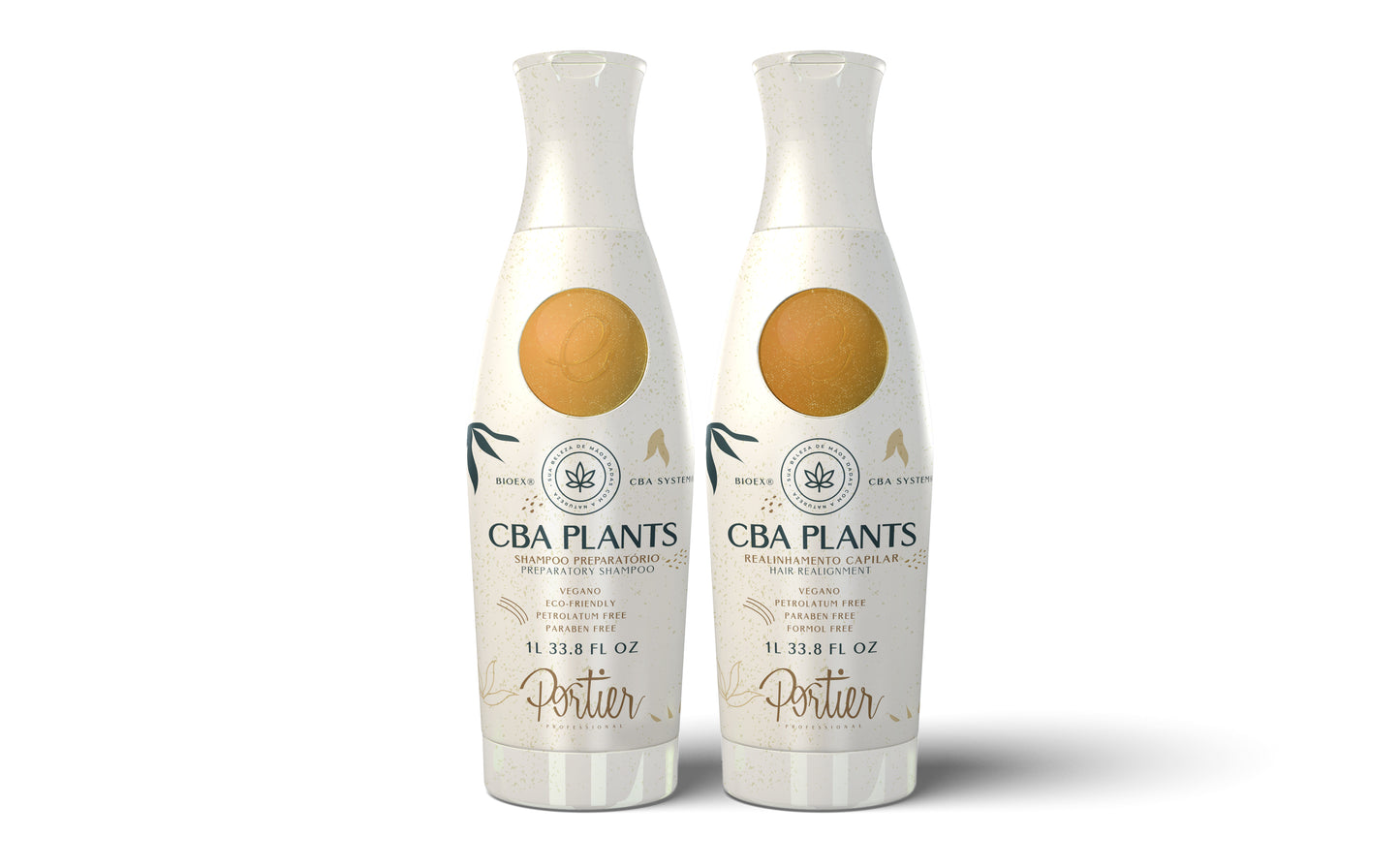 Portier Cba Plants 2x1000ml - Alinhamento Térmico Vegano - eCosmeticsBrazil