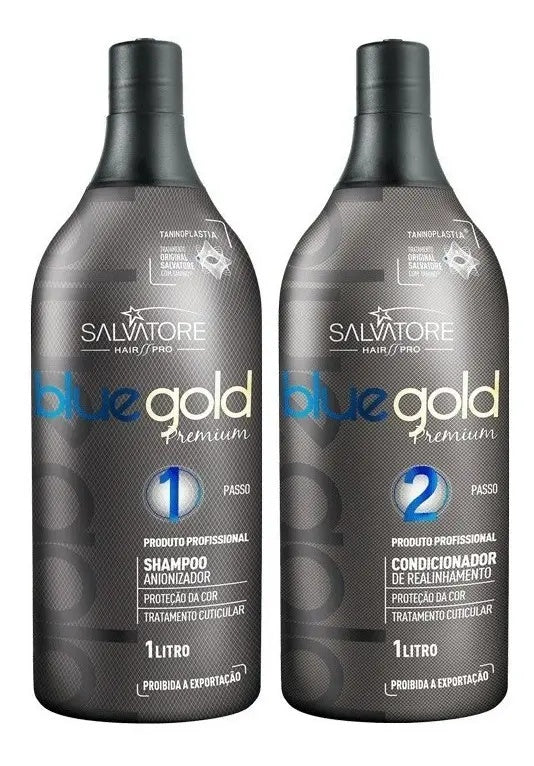 Blue Gold Premium Kit 1 Liter (Steps 1 & 2) - Salvatore Cosméticos