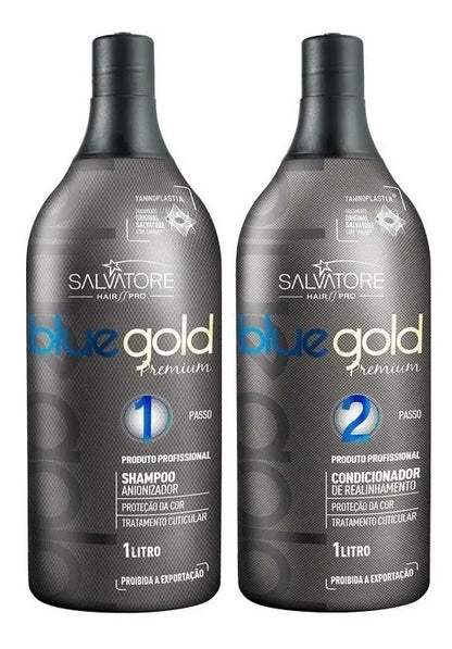 Blue Gold Premium Kit 1 Liter (Steps 1 & 2) - Salvatore Cosméticos