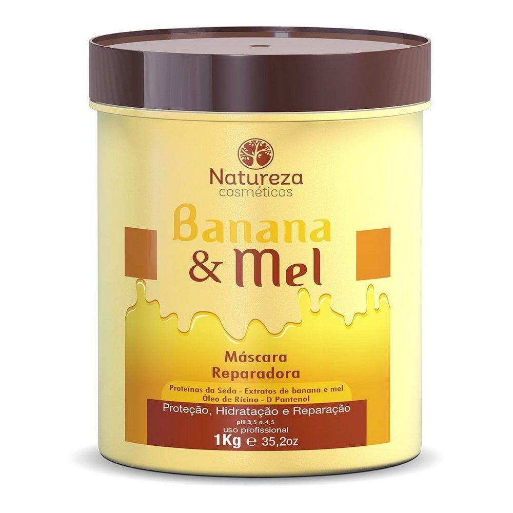 Banana & Honey Nature Repairing Ricino Silk Hair Mask 1Kg - Natureza - eCosmeticsBrazil