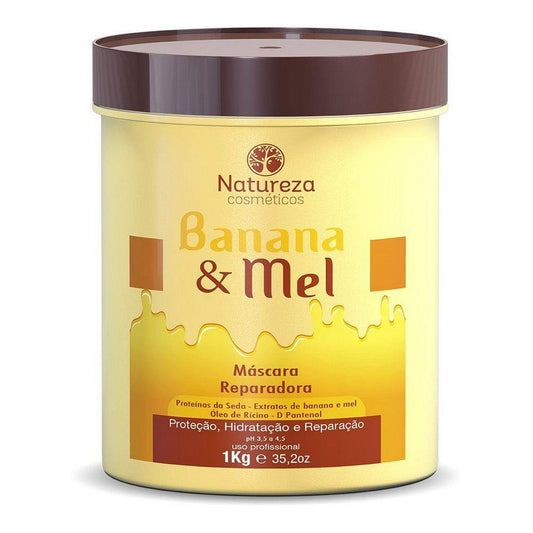 Banana & Honey Nature Repairing Ricino Silk Hair Mask 1Kg - Natureza - eCosmeticsBrazil
