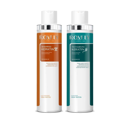 ROVELY - ESCOVA PROGRESSIVA TRATAMENTO KERATIN (2X1000ML) - eCosmeticsBrazil