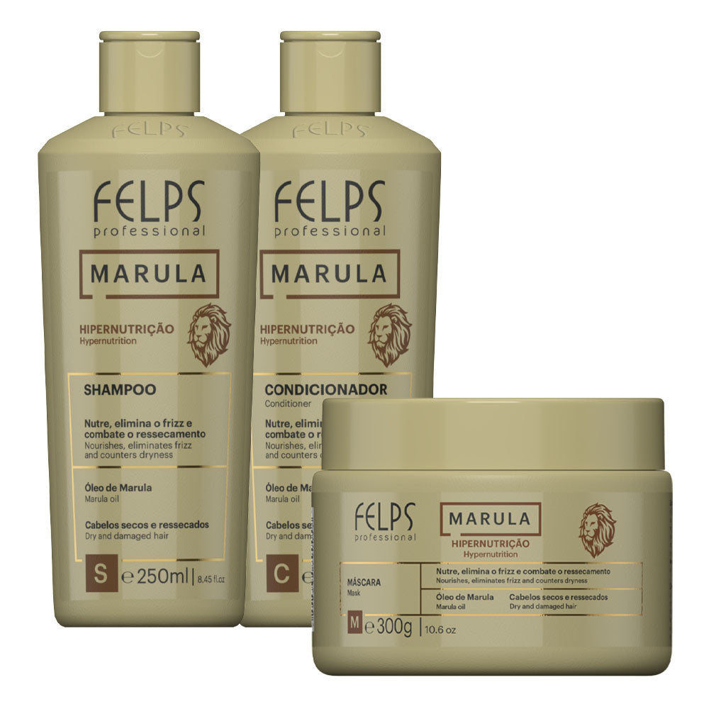 Felps Marula Kit Hipernutrição 3 Produtos Pequenos - eCosmeticsBrazil