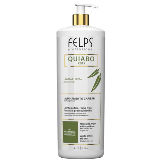 Felps Xbtx Quiabo Okra Alinhamento Capilar 1Litro - eCosmeticsBrazil