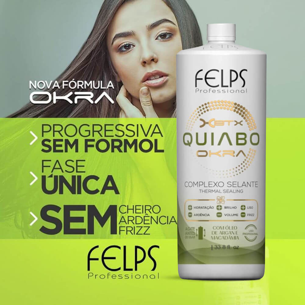 Felps XBTX Okra Okra Progressive Brush Kit 2x1 Liter - Felps - eCosmeticsBrazil