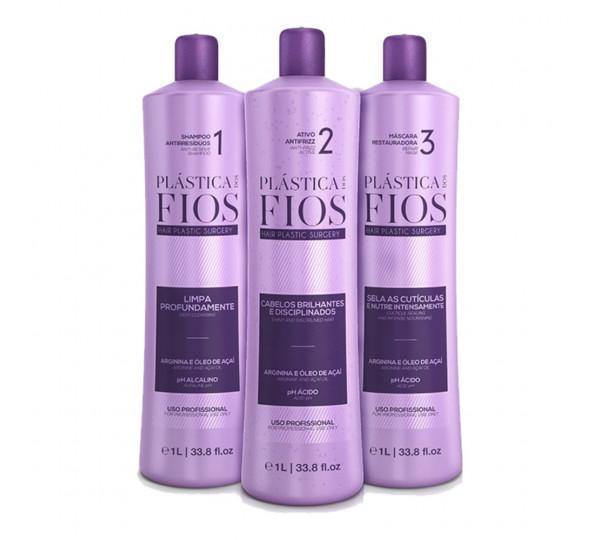 Cadiveu Plastica Yarn Kit Thermal Sealing - 3 Products - eCosmeticsBrazil