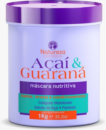 Acai and Guarana Softness Lightness Conditioning Mask 1Kg - Natureza - eCosmeticsBrazil