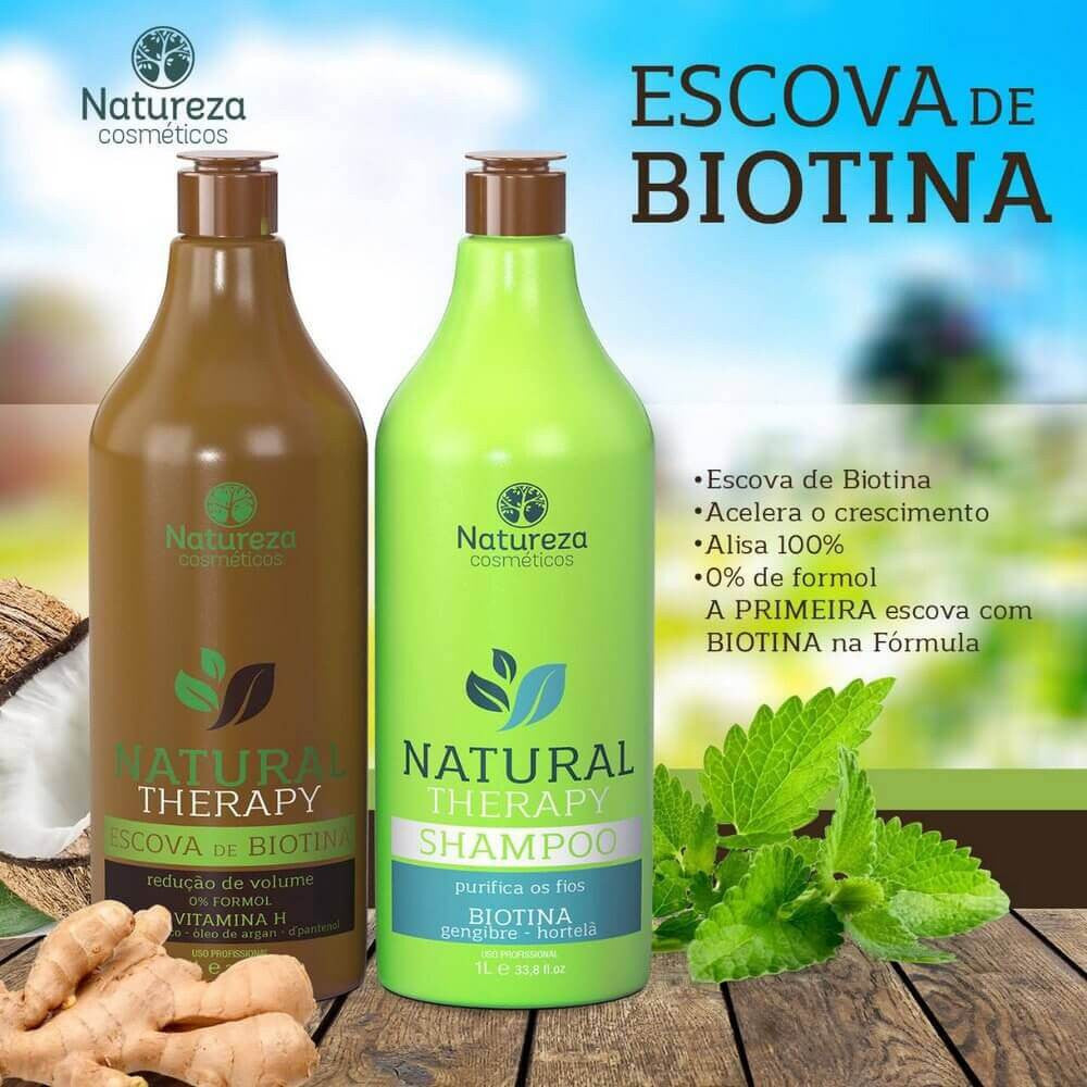 Natural Therapy Formaldehyde Free Biotin Treatment Kit 2x1L- Natureza Cosmetics - eCosmeticsBrazil
