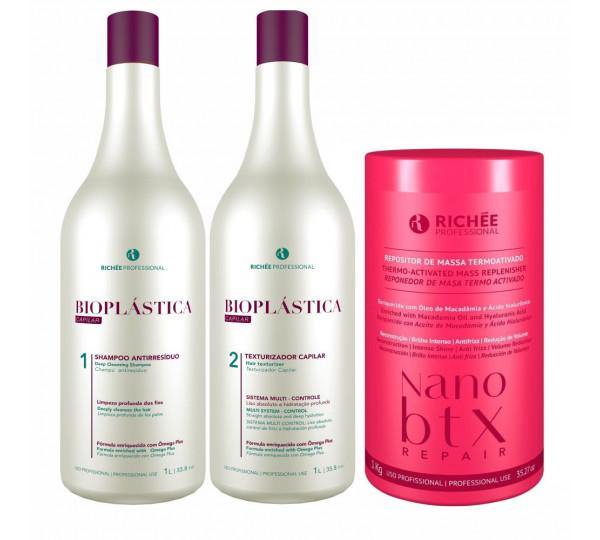 Kit Bioplastic Brush and NanoBTX Capillary Richée - 3 Products - eCosmeticsBrazil