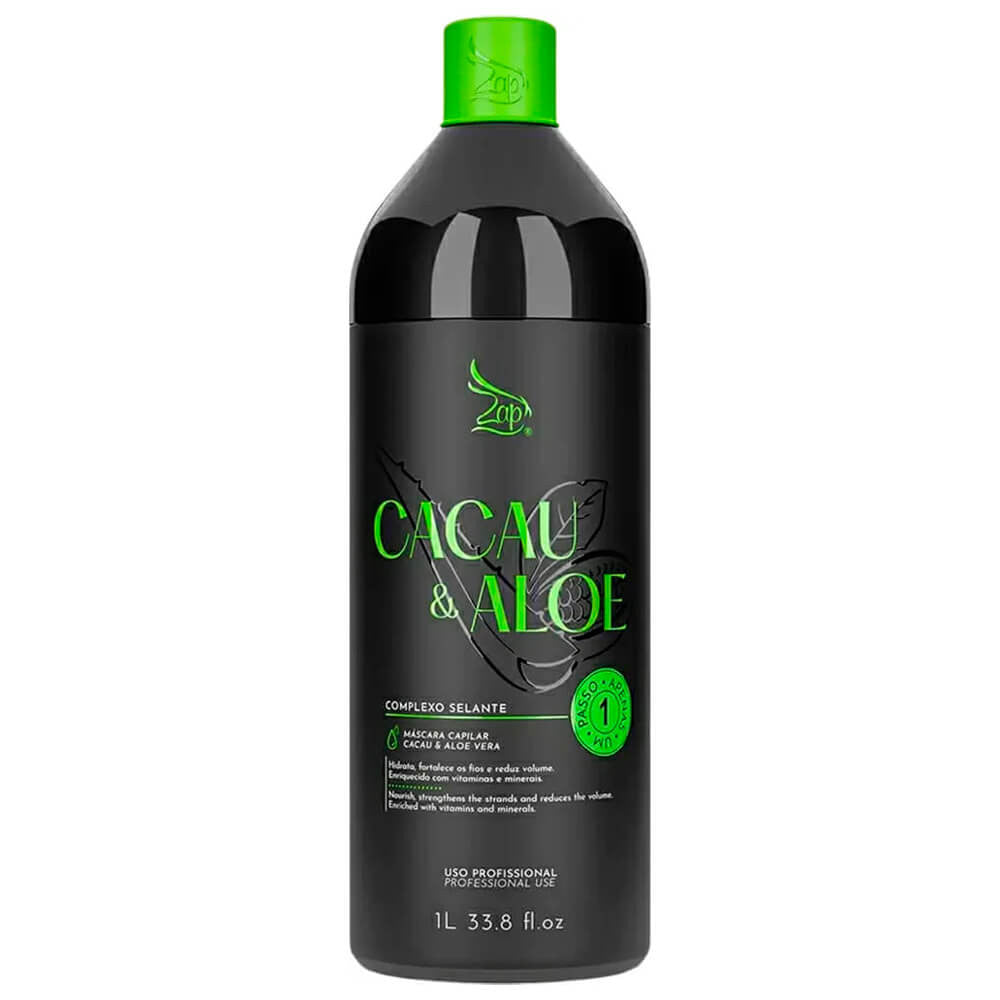 Zap Cacau & Aloe Escova Progressiva Sem Pré Lavagem - 1Litro - eCosmeticsBrazil