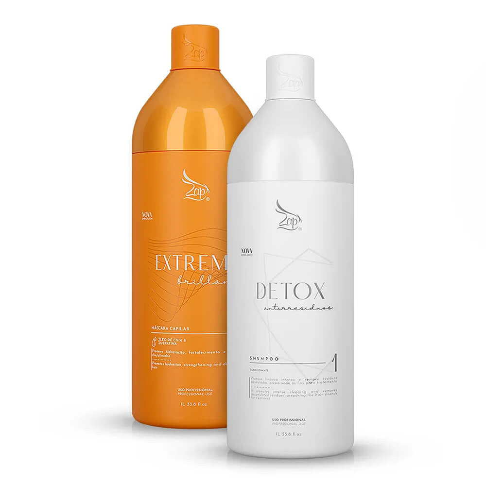 Zap Cosmeticos Kit Extreme Brilliant Redutor de Volume - 2x1Litro - eCosmeticsBrazil